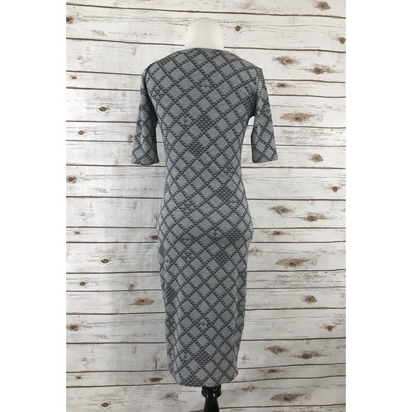 LuLaRoe Woman's Square Diamond Gray Julia Dress XXS Classic work casual dress‎ - Picture 2 of 8